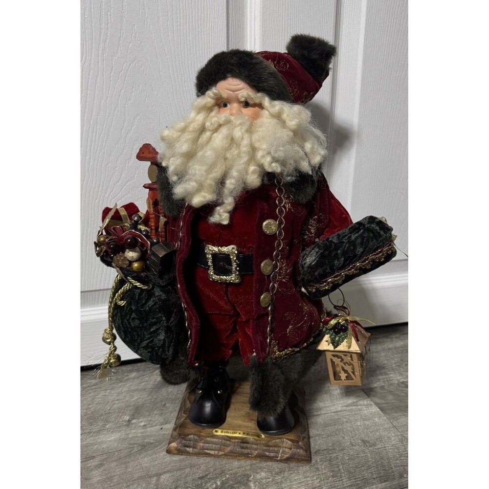 Grandeur Noel 16"‎ Fabric Santa Claus Collectors Edition Christmas Figure